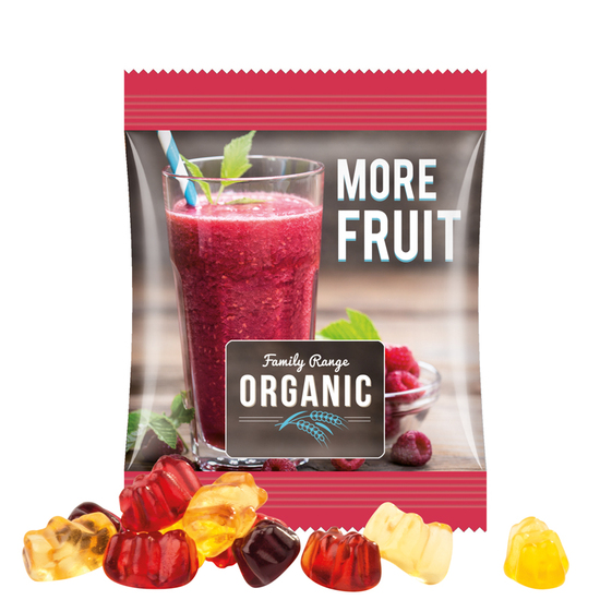 Minitüte,15 g, Folie weiß, Trolli Fruchtgummibären, 30% Fruchtsaftqualität