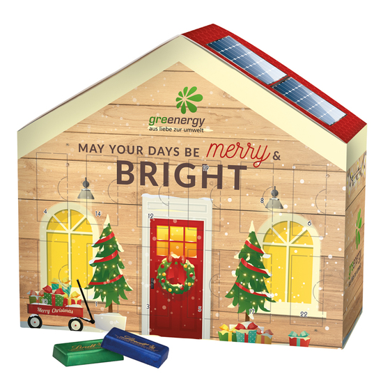 Adventskalender Haus, Lindt Schokotäfelchen