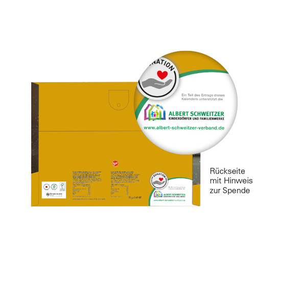 Classic Wand Adventskalender, Querformat, Blister gefüllt mit Friedel Vollmilch-Schokotäfelchen