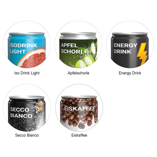 Getränkedose 250 ml Isodrink Light, Sleeve-Folie weiß