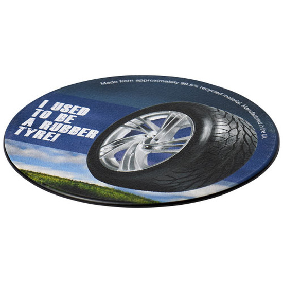 Brite-Mat® runder Untersetzer mit Reifenmaterial