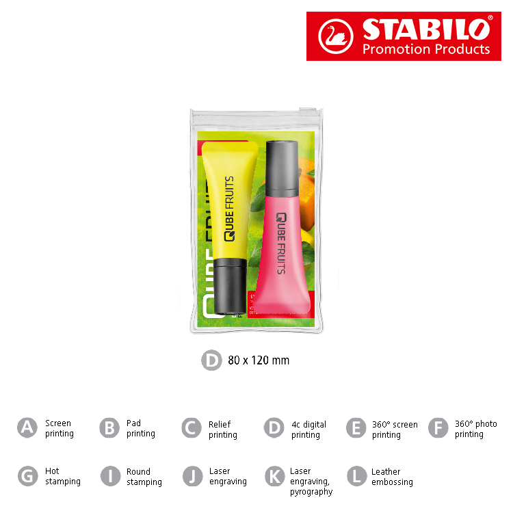 STABILO NEON 2er Zip-Etui Leuchtmarkierer