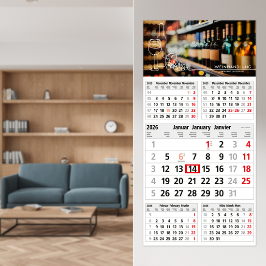 5-Monatskalender Commerce 5 Post Bestseller (Einblatt)