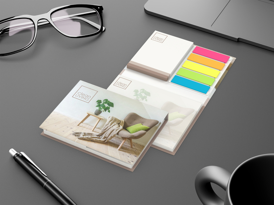 Haftnotiz-Set Brüssel Individuell Cover-Star Recycling-Matt, 50/50 Blatt