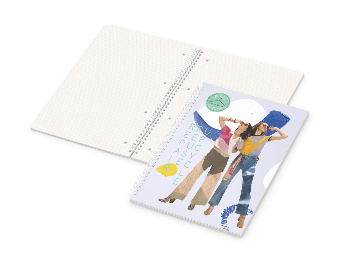 Collegeblock Wire-O Recycling, 50 Blatt