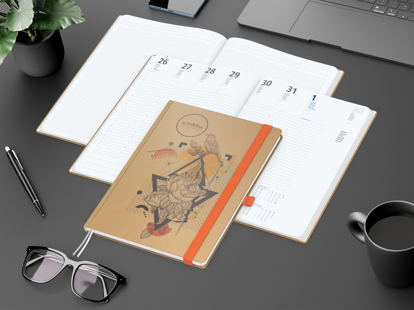 Wochenplaner Match-Hybrid White A4 Natura Bestseller