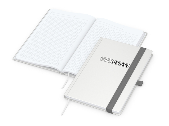 Notizbuch Vision-Book White A5 Bestseller inkl. Prägung