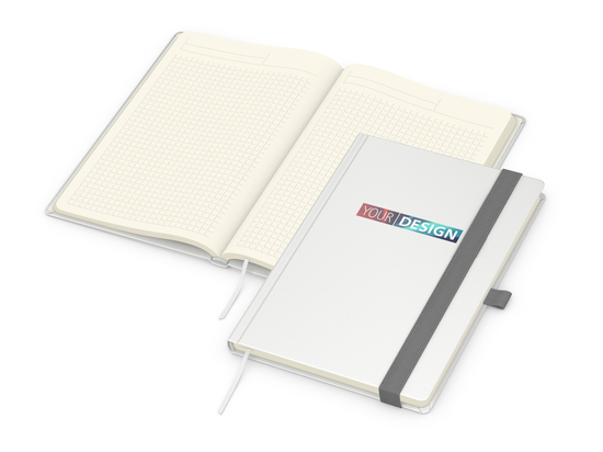 Notizbuch Vision-Book Creme A5 Bestseller inkl. Siebdruck-Digital