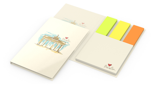 Haftnotiz-Set Berlin Softcover mit Brillantmarker