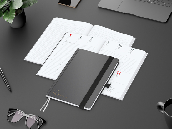 Wochenplaner Vision-Hybrid White Bestseller inkl. Prägung