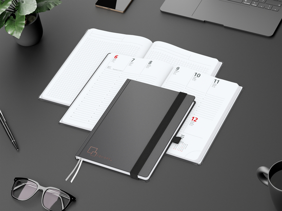 Wochenplaner Vision-Hybrid White Bestseller inkl. Prägung