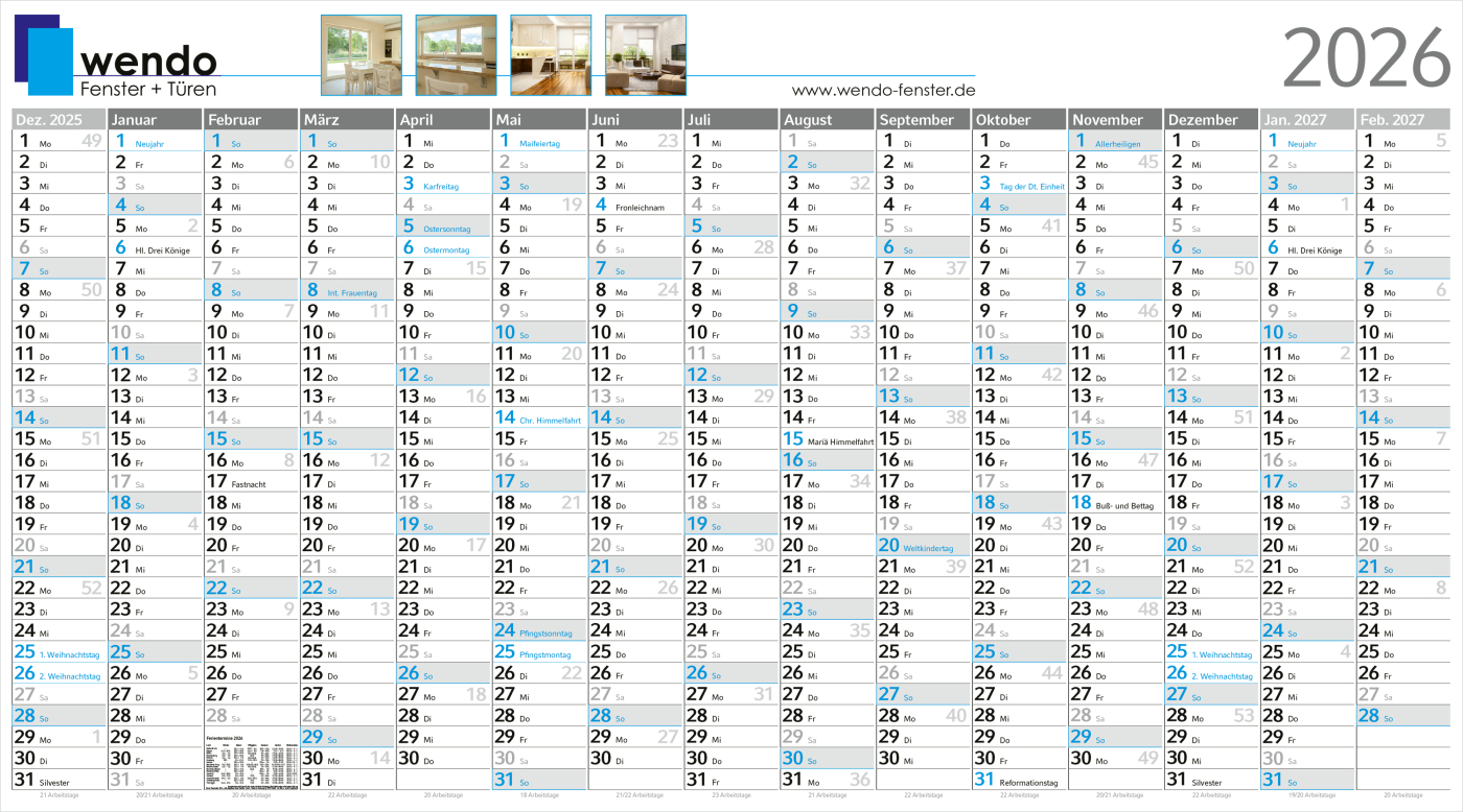 Wandplaner Horizont XL Bestseller