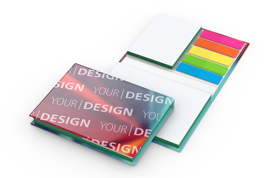 Haftnotiz-Set Budapest Bookcover White Bestseller, gloss-individuell, Farbschnitt grün