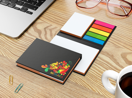 Haftnotiz-Set London Bookcover White Bestseller, gloss-individuell, Farbschnitt orange