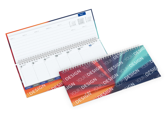 Tisch-Querkalender Master Register Cover-Star Bestseller, matt-individuell