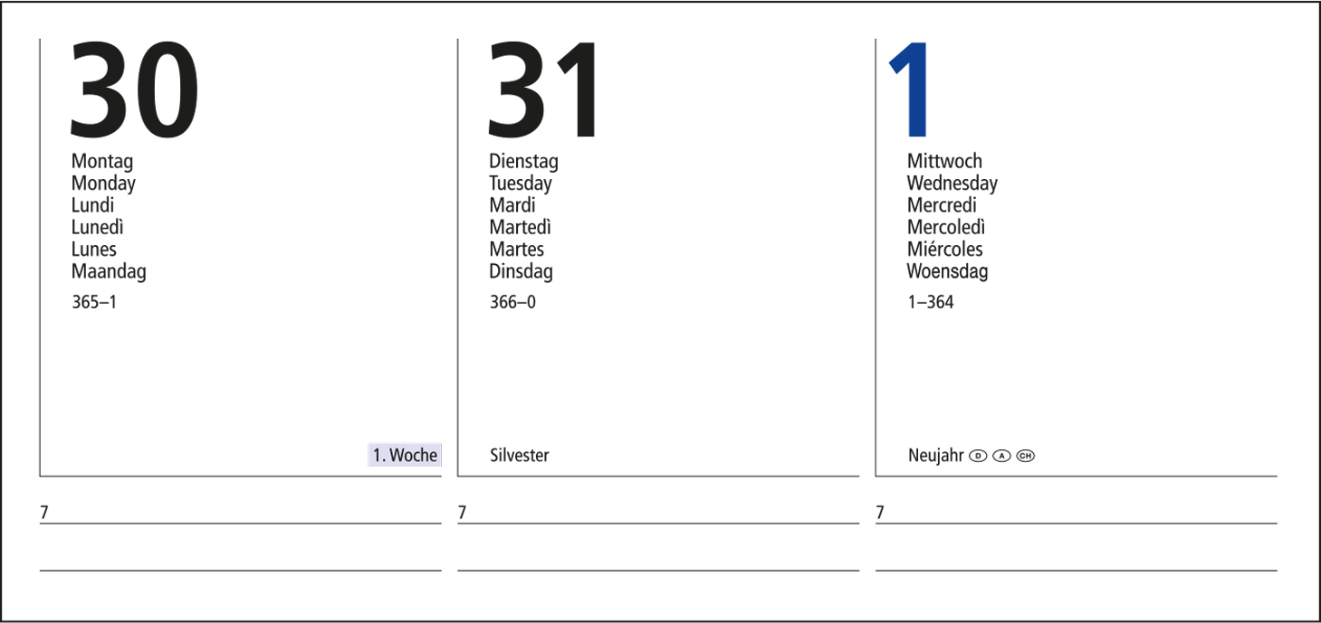 Wochenkalender Media Bestseller inkl. Silberprägung