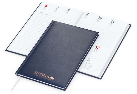 Wochenkalender Prestige Bestseller inkl. Kupferprägung, dunkelblau