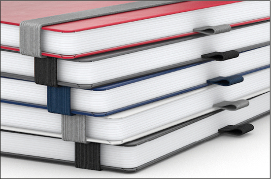 Notizbuch Vision-Book White Bestseller, A5, schwarz inkl. Silberprägung