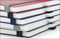 Notizbuch Vision-Book Creme Bestseller, A4, rot inkl. Prägung schwarz-glänzend