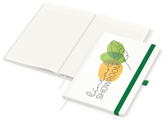 Notizbuch Match-Book, A4, Cover-Star Recycling-Matt, grün