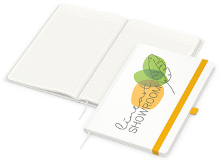 Notizbuch Match-Book, A4, Cover-Star Recycling-Matt, gelb