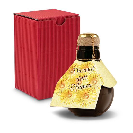 Origineller Sekt Diesmal statt Blumen - Karton Rot, 125 ml 2K1358a4