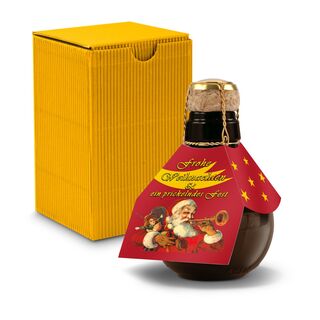 Origineller Sekt Weihnachtsgruß - Karton Gelb, 125 ml 2K1358f1