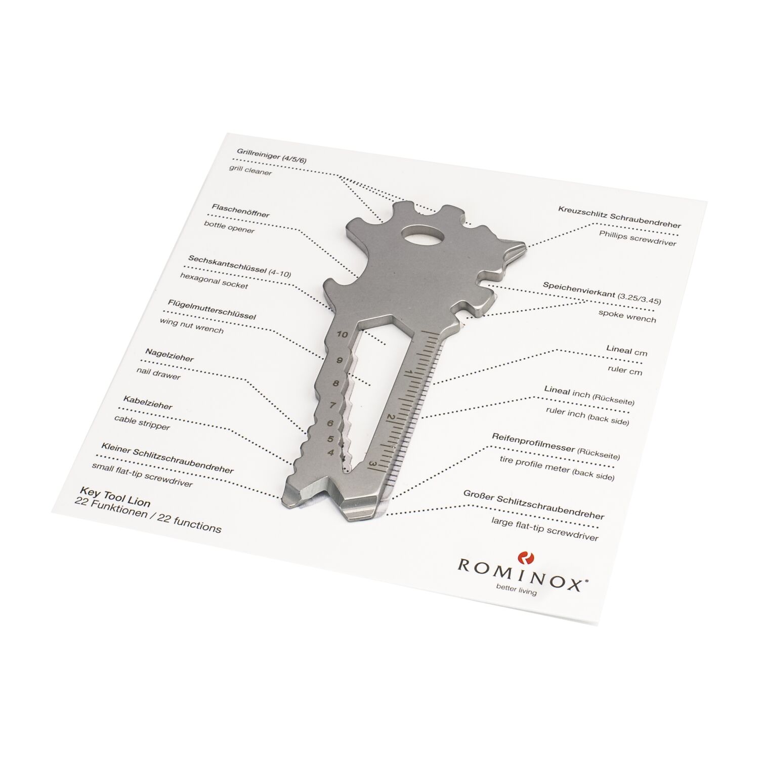 ROMINOX® Key Tool Lion (22 Funktionen) Deutschland Fan Jubelverstärker 2K2107b