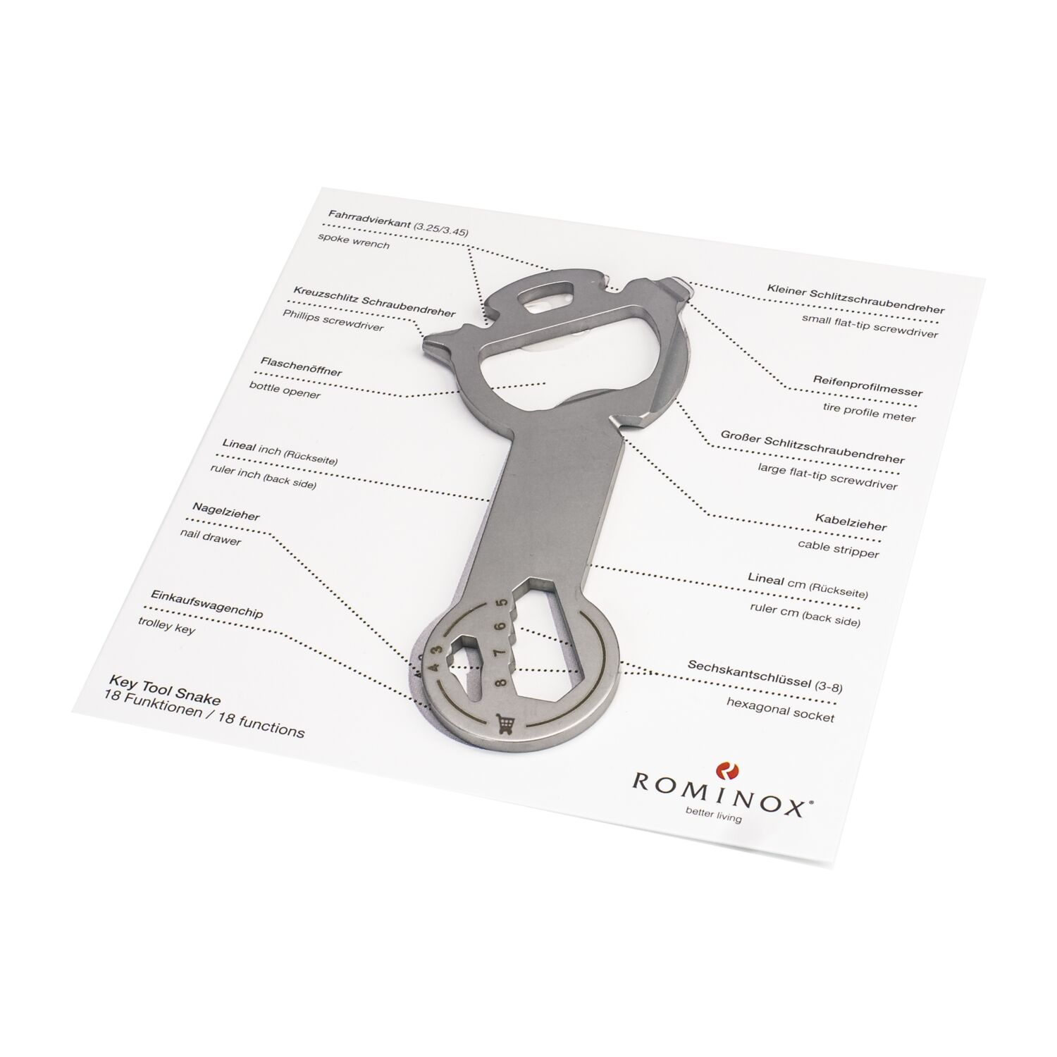 ROMINOX® Key Tool Snake (18 Funktionen) Frohe Ostern Hase 2K2202c