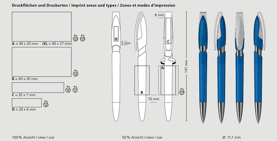 Klio-Eterna - Rodeo transparent Mn - Druckkugelschreiber