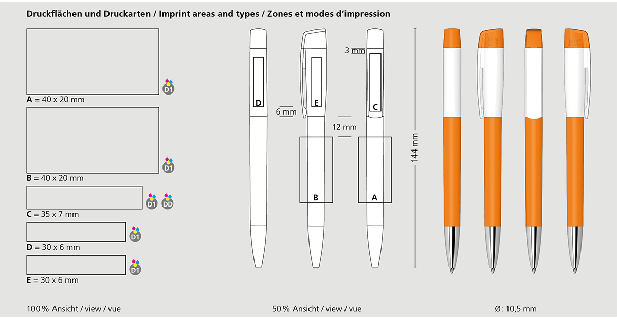 Klio-Eterna - Turnus high gloss Mn USB 2.0 - Drehkugelschreiber mit integriertem USB-Stick