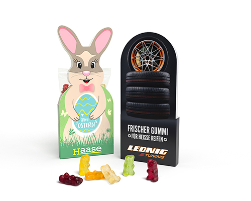 100g Fruchtgummi mit Standbodenkartonage 111,7 g Gummibärchen Kartonage