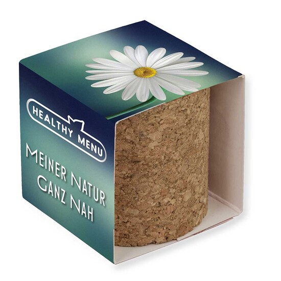 Pflanz-Kork rund mit Samen - Vergissmeinnicht