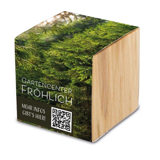 Pflanz-Holz Grande mit Samen - Gewürzpaprika, 1 Seite gelasert