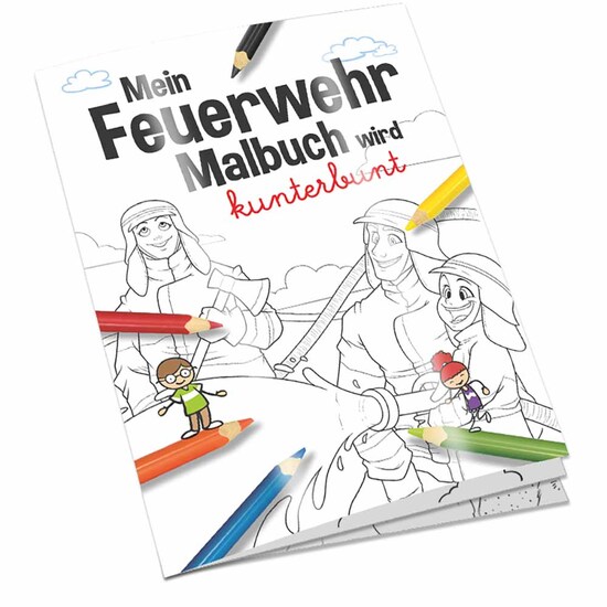 Malbuch / Mal-Set A6 - Feuerwehr - Malbuch neutral