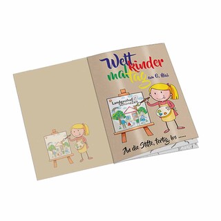 Malbuch / Mal-Set A5 - Mandala - Malbuch mit individueller Vorder- und Rückseite