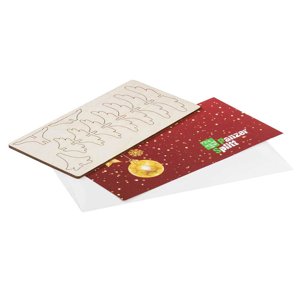 3D Holzpuzzle-Karte - Tannenbaum