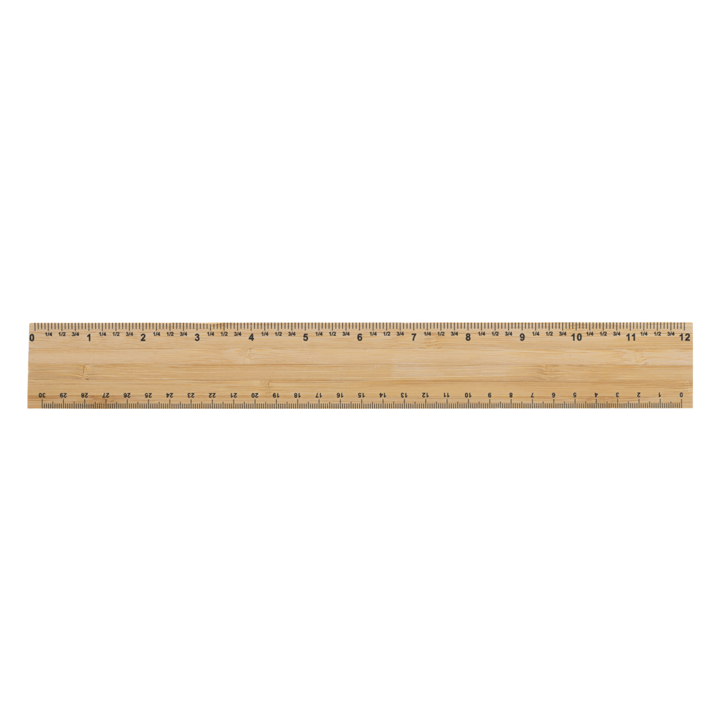 Timberson extra dickes 30cm doppelseitiges Bambuslineal