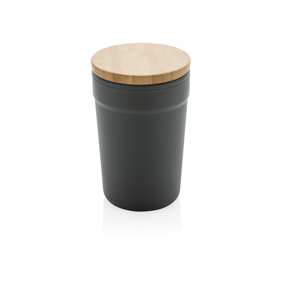 GRS rPP-Becher mit Bambusdeckel