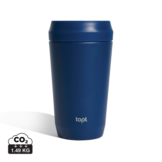Topl-Trinkbecher aus rec. Stahl mit 360-Grad-Deckel 354ml