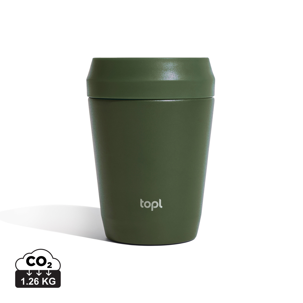 Topl-Trinkbecher aus rec. Stahl mit 360-Grad-Deckel 236ml
