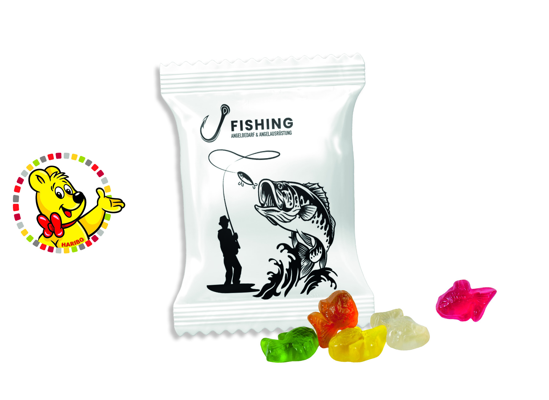 HARIBO Standardformen Werbetüte, Inhalt: HARIBO Fische ca. 6,5 g