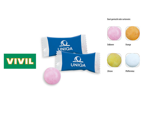 VIVIL Kaudragee Flowpack, Inhalt: VIVIL Kaudragee Pfefferminz ca. 3 g