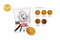 Coffee Cookies Flowpack, Inhalt: Coffee Cookies Spekulatius, Haselnuss ca. 9 g