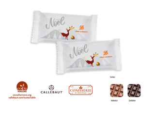 Schokolade 10 g Täfelchen, Inhalt: Callebaut Vollmilch ca. 10 g