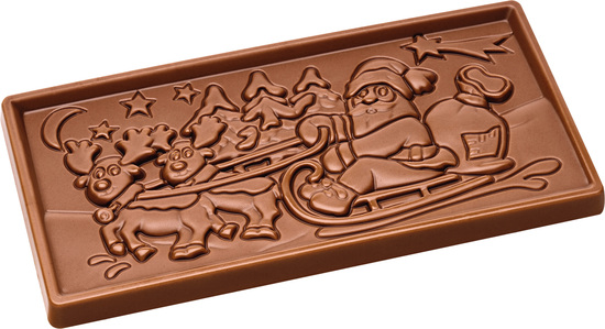 Schokolade 100 g Tafel in Kissenschachtel, 1 Stück Callebaut Vollmilch Schokolade Kalender
