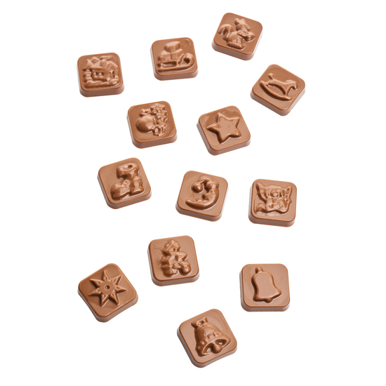 Tisch Adventskalender Standardmotiv, Inhalt: Callebaut Vollmilch Schokolade Kalender ca. 60 g