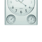 Rechteckige Wanduhr SATURN 56-0401517