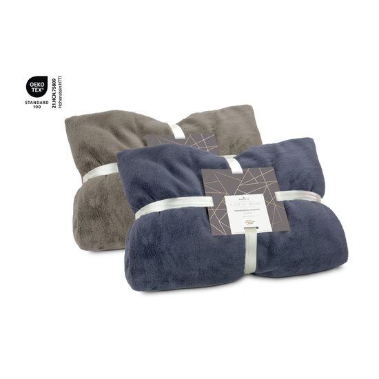 Fernsehdecke Comfort - Schieferblau - 150 x 200 cm, 230 g/m²