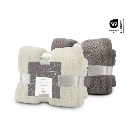 XXL Decke Feel grau - 220 x 240 cm, 275 g/m²